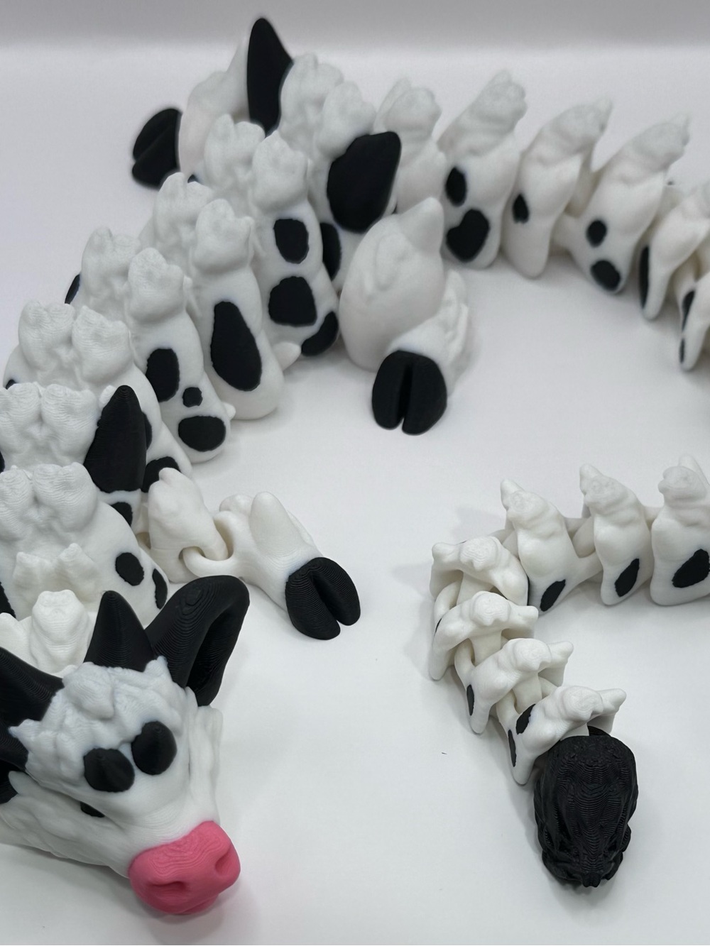 Cow-Themed 3D Printed Dragon *Large Size*